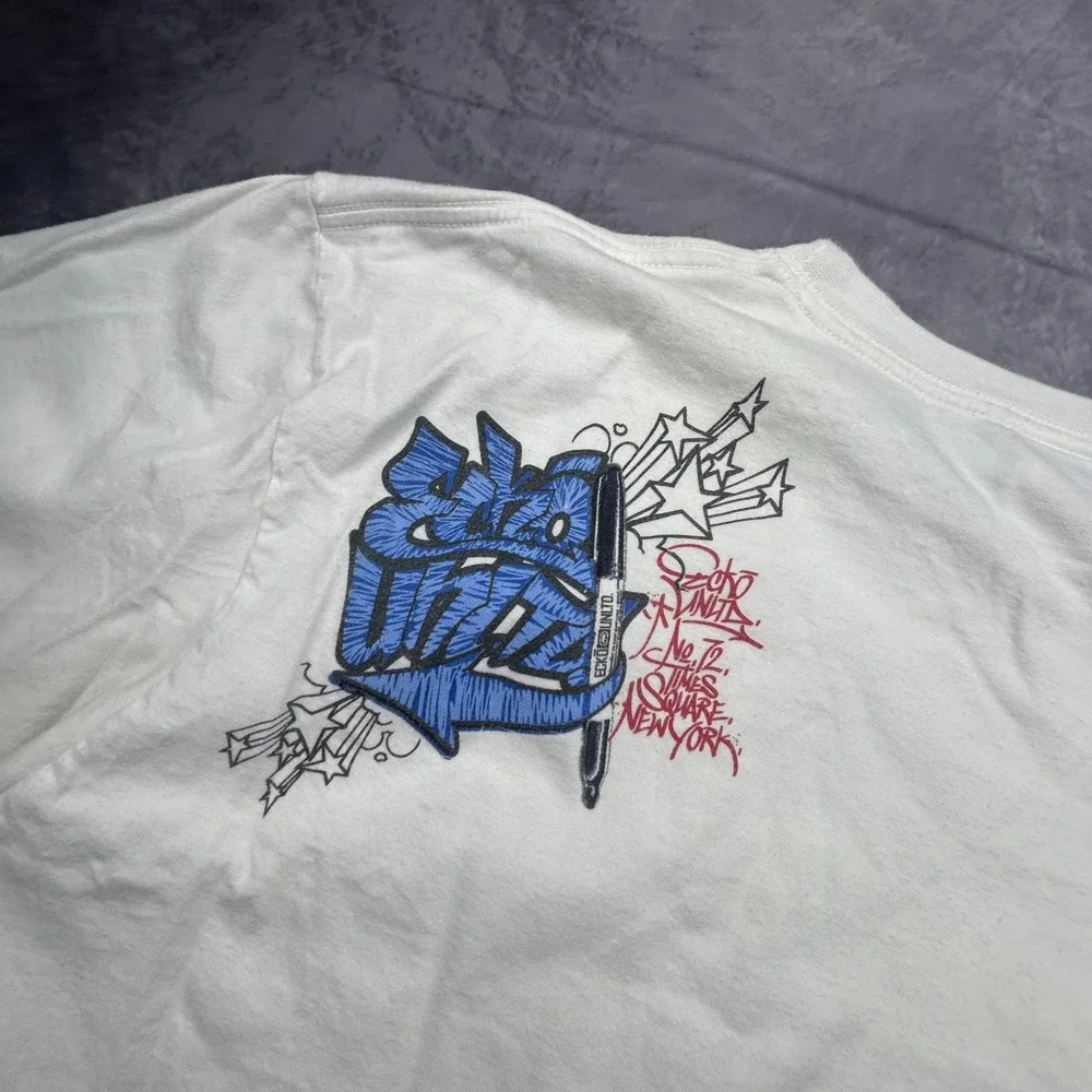 Vintage Ecko Unltd Graphic T Shirt Mens XL White Graffiti Rhino Y2K Streetwear - Picture 7 of 8